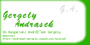 gergely andrasek business card